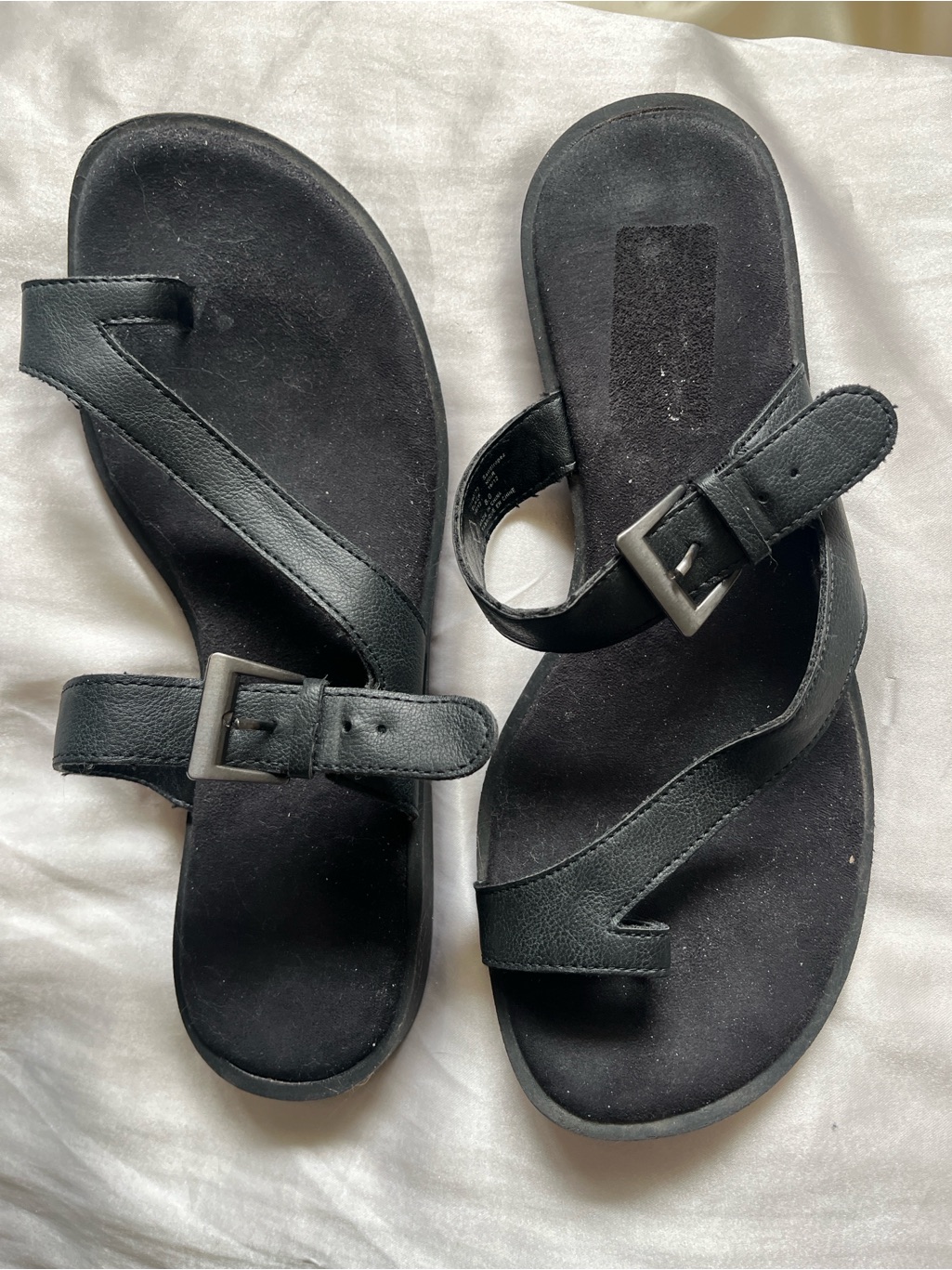 Aerosoles Black Strappy Buckle Sandals - Women